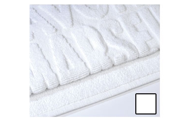 Serviette éponge ciselée 50x100 cm Blanc, 100% coton : Textiles
