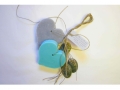 Breloques gros coeurs et petits coquillages