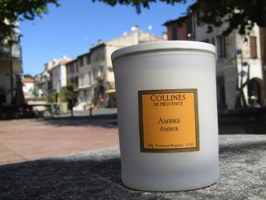 Bougie Parfumée Ambre Intense - 180g - Cire De Soja Végétale - Fragrance Boisée Et Ambrée - Fabriquée En Provence